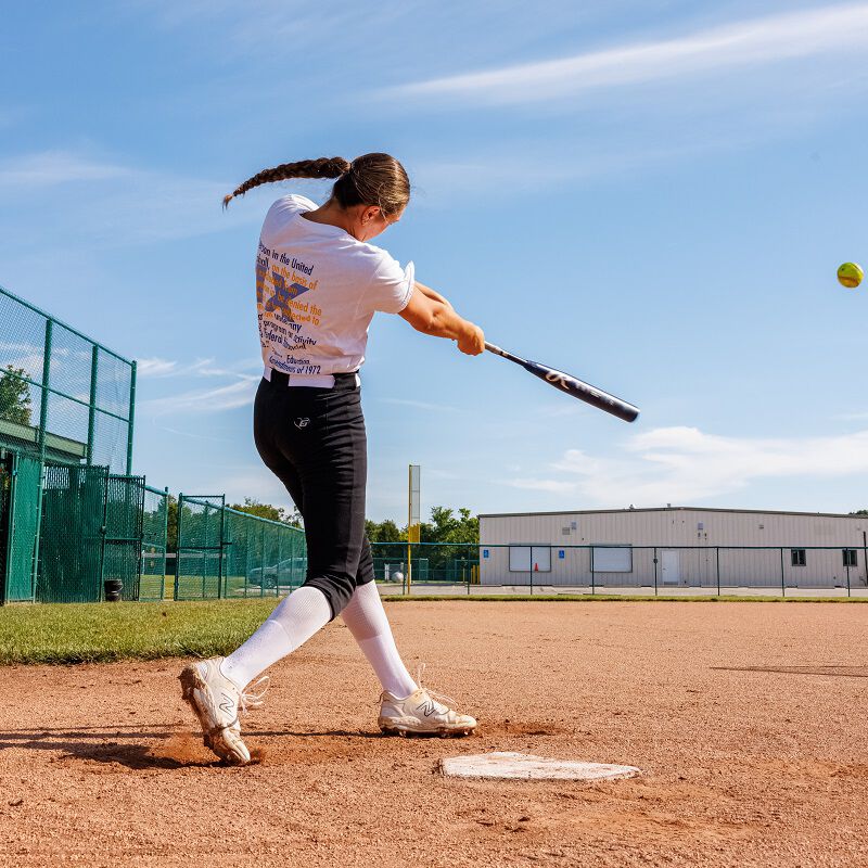 An image of the bat in action during a game.